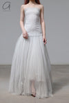 marc le bihan strapless dress 21930 GLACIER
